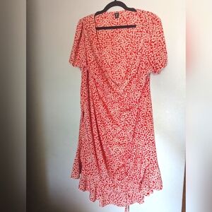 Shein Curve Floral Ruched Dress